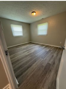 Renovated bedroom with new flooring at 2155 N Catherwood